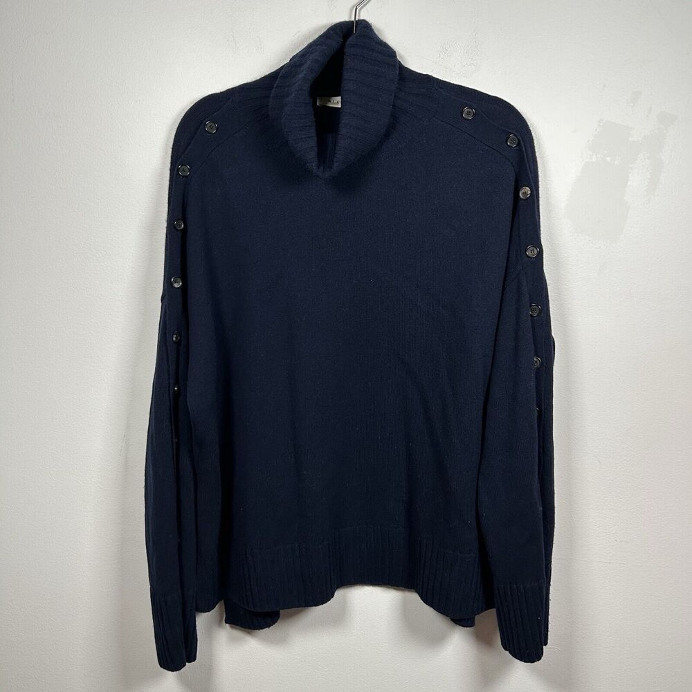 ALC Crosley Merino Wool Knit Mock Neck Long Sleeve Sweater Blue Women's Size M